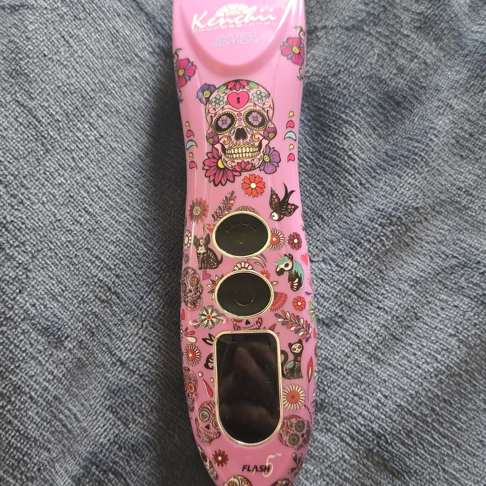 Pink Floral Sugar Skull Dog Grooming Clipper